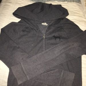 Victoria's Secret PINK gray zip-up Size Small